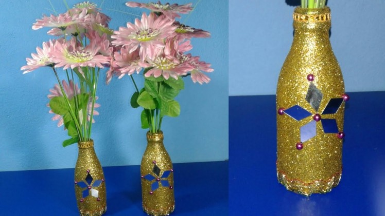 DIY Waste Glass Bottle Decoration ! Easy Craft Ideas ❤