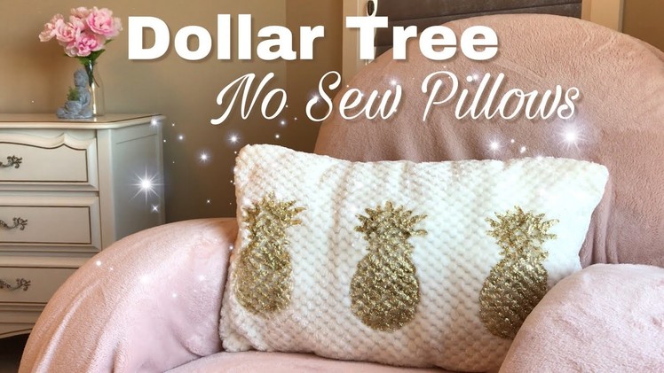 Dollar Tree DIY NO SEW Pillows only $3 |How to make no sew pillows