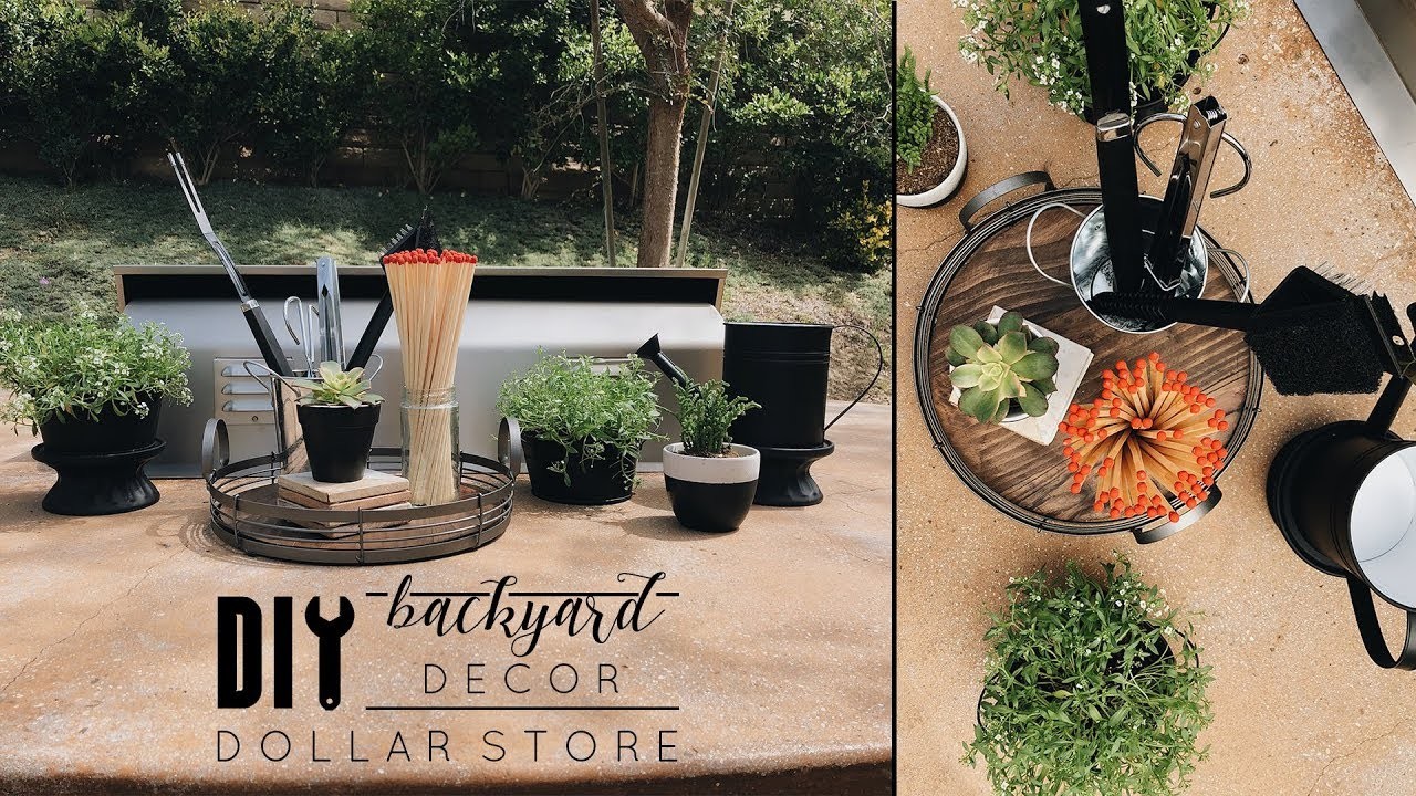 Easy DIY Dollar Store Backyard Decor