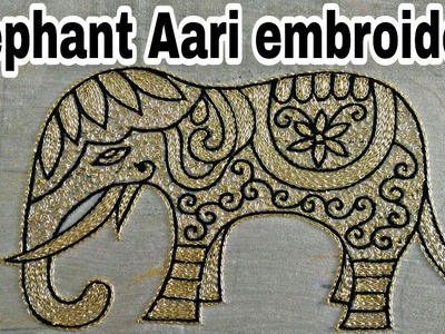 Elephant Aari embroidery | Hand embroidery | thread work