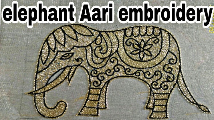 Elephant Aari embroidery | Hand embroidery | thread work