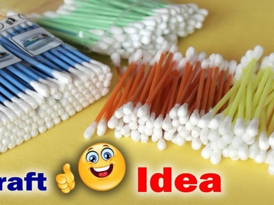 Genius Craft Idea Using Cotton Buds | Wall Frame Making Using Waste Material | waste mathi best easy