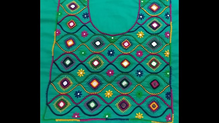 HAND EMBROIDERY : BARFI MIRROR AND DESIGN. PART-1