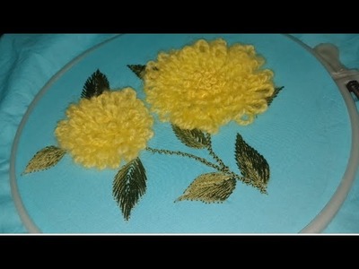 Hand embroidery designs with innovative loop stitch, knot stitch and Romanian stitch