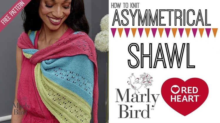 How to Knit Easy Asymmetrical Knit Shawl