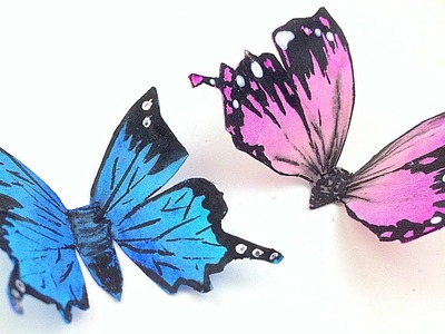 How To Make 3D paper butterfly craft ideas. butterflies for home decorations on walls. Home decor