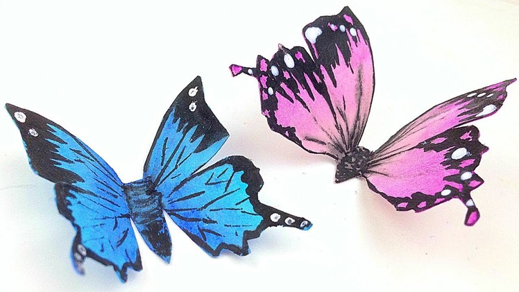 How To Make 3D paper butterfly craft ideas. butterflies for home decorations on walls. Home decor