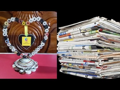 How to make a newspaper showpiece | Best of waste newspaper Diy Craft Idea