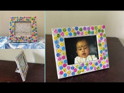 How to make Photo frame using cardboard and Smileys | DIY | SvS Arts