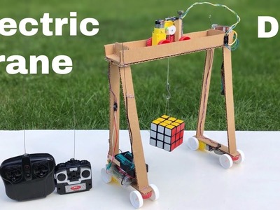 How to Make Remote Control CRANE from Cardboard - DIY Bridge Crane