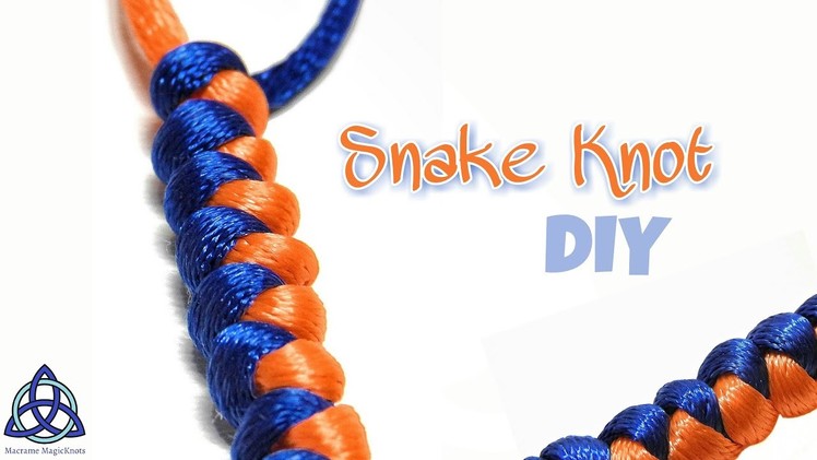 How to Tie Snake Knot Tutorial- EASY Macrame Craft Idea