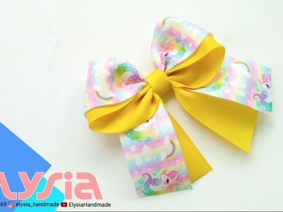 Laço Rainbow ???? Rainbow #Ribbon Bow ???? DIY by Elysia Handmade