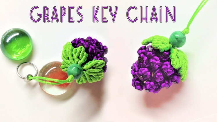 Macrame tutorial - The Bunch of grape key chain - Hướng dẫn thắt móc khóa chùm nho