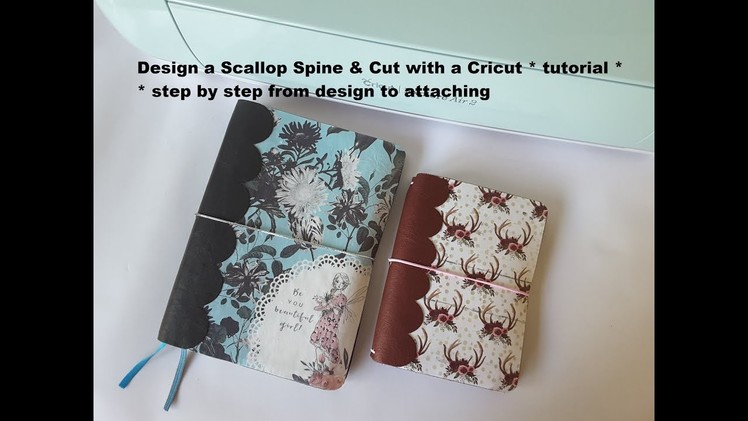 Make a Scallop Spine & cut on a Cricut * DIY tutorial * TN *