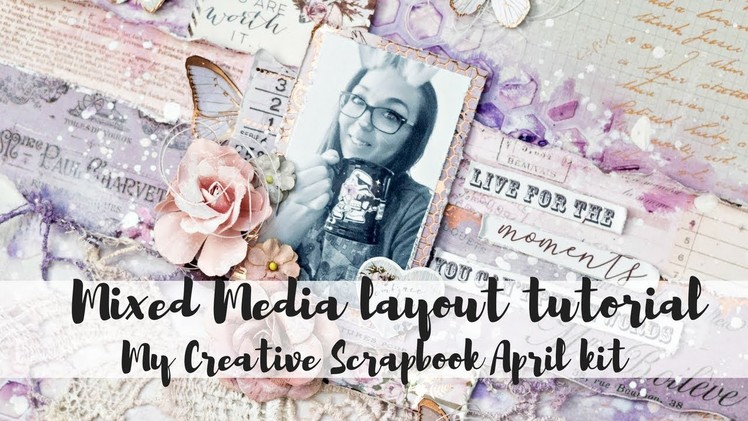 Mixed Media layout | Prima Lavender collection