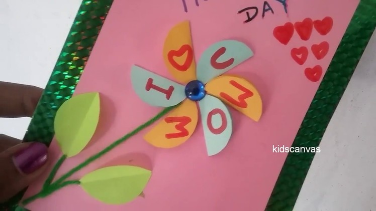 Mother's day special greeting card 2018,paper craft ideas for kids, Happy Mother's day,Greeting card