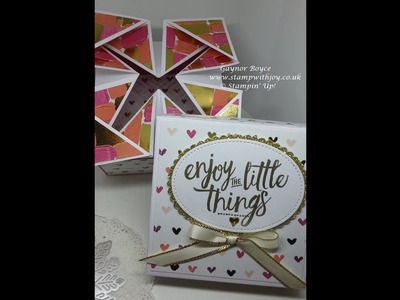Napkin topped box using Painted with Love DSP Stampin' Up!