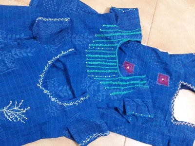 ONE SAREE TO 3 KURTHI FREE STYLE HAND EMBROIDERY 5