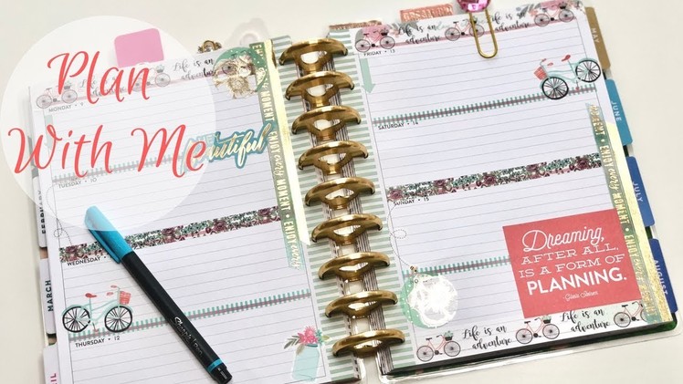 Plan With Me| Horizontal Happy Planner| April 9-15| Spring Where Are You!?