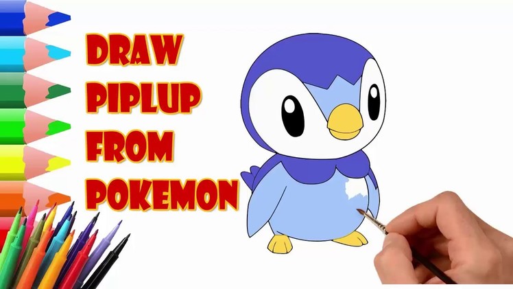 Pokemon draw | How to Draw Piplup from Pokemon with Easy Step by Step Drawing | Tutorial #2