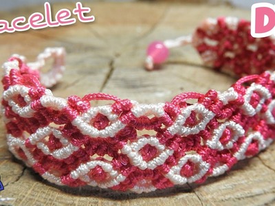 Rose Macrame Bracelet With  Beads Tutorial - EASY Craft