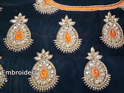 Simple maggam work blouse designs | hand embroidery designs for beginners | hand embroidery designs