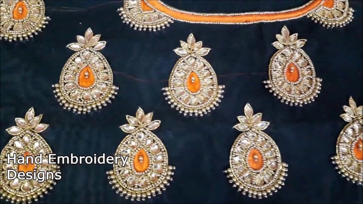 Simple maggam work blouse designs | hand embroidery designs for beginners | hand embroidery designs