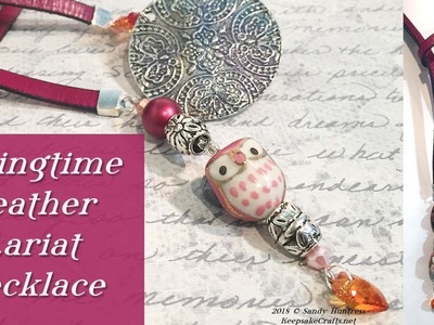 Springtime Leather Lariat Necklace-Quick & Easy Jewelry Tutorial