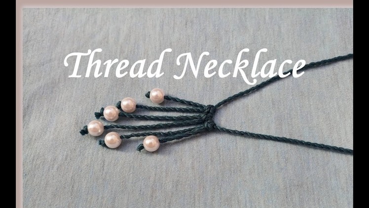 Thread necklace making at home.DIY.Tutorial.Pearls necklace making at home.Creation&you