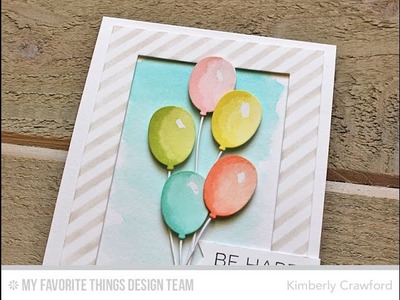 Water coloring die cut images-balloons