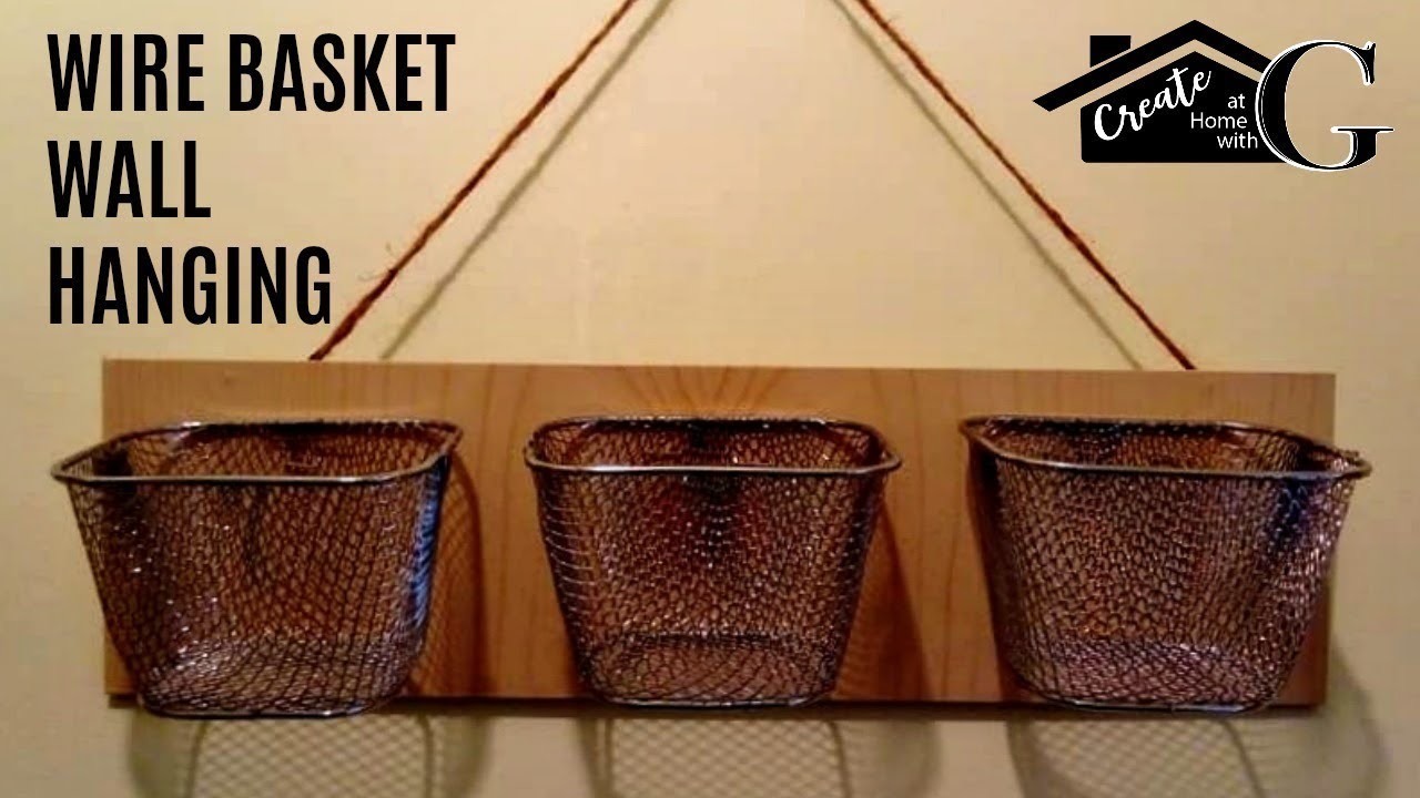 (£1) Poundland Craft Farmhouse Trio Wire Basket Wall Hanging Storage DIY