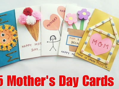5 Special DIY Mother's Day Cards Ideas for Kids.Mother's Day Gift.Mother's Day Card.Cards for Mom