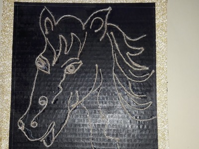 Art piece with jute rope.jute rope horse craft