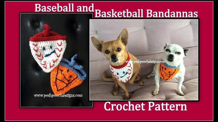 Baseball and Basketball Bandannas Crochet Pattern