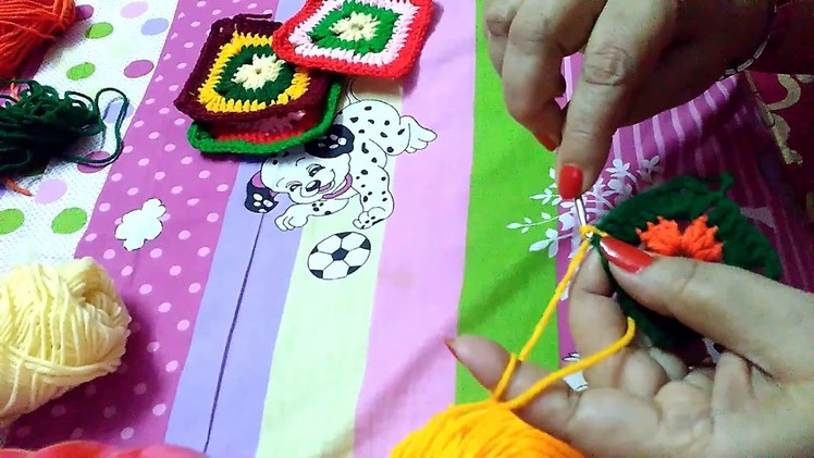 (Bengali)Easy crochet Square Design#6