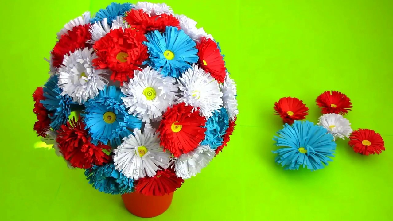 best-out-of-paper-crafts-how-to-make-paper-flower-bouquet-very-easy