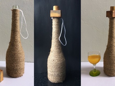 Best use of waste Glass bottle craft idea | Waste Bottle Craft | Wine Bottle | Reuse ideas | DotsDIY