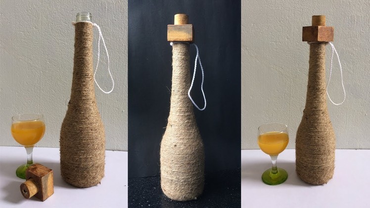Best use of waste Glass bottle craft idea | Waste Bottle Craft | Wine Bottle | Reuse ideas | DotsDIY