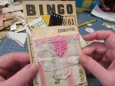 Bingo Card.Library Pockets!  Craft with me