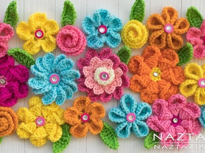 Crochet and Knitted Flowers - Review of Flower Videos by Naztazia