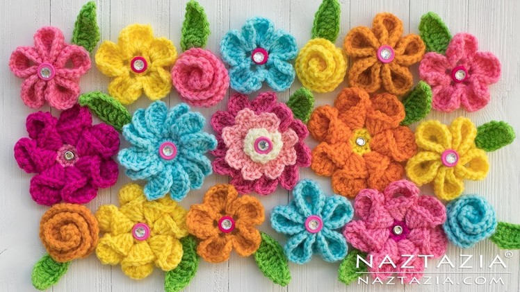 Crochet and Knitted Flowers - Review of Flower Videos by Naztazia