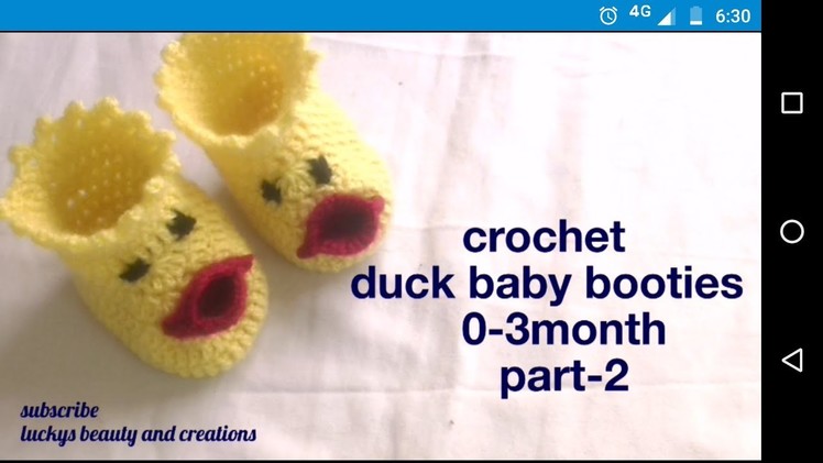 Crochet duck baby booties 0-3 Month part-2 in Hindi, woolen baby booties , crochet baby shoes