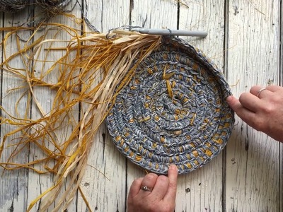 Crochet Raffia Basket Video 2 by Petalplum ~ Ellie Beck