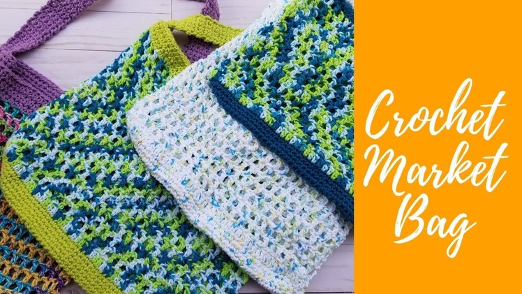 Crochet Simple Market Bag Tutorial