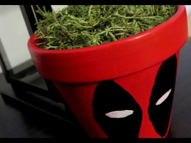 Deadpool 2 | DIY Craft Handpainted Clay Pot for shabby chic Living Room or Garden