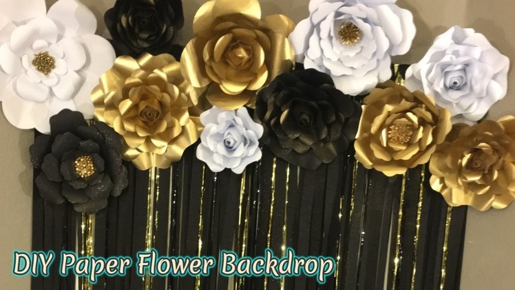 DIY 3 Paper Flower Tutorials | FREE DOWNLOAD TEMPLATES |Masquerade Theme backdrop