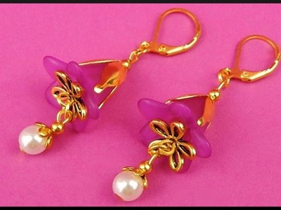 DIY | Blumen Perlen Ohrringe | Beaded Acrylic Flower Earrings | Beadwork Jewelry