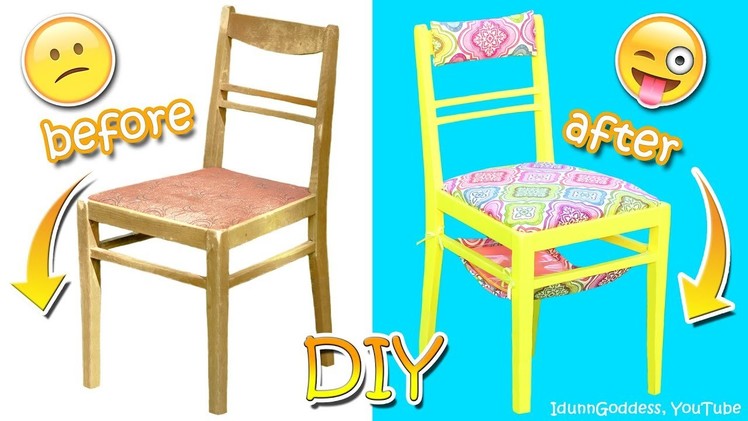 DIY Chair Makeover – How To Make Awesome New Chair of Old One (From Old To New Upcycling Tutorial)