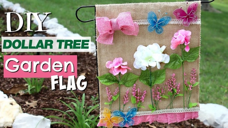 ???? DIY Dollar Tree Garden Flag | Cute DIY Outdoor Decor