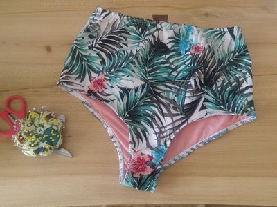 DIY EASY high waisted bikini bottoms (with pattern)